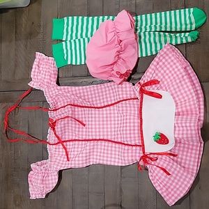 Womens small strawberry girl costume